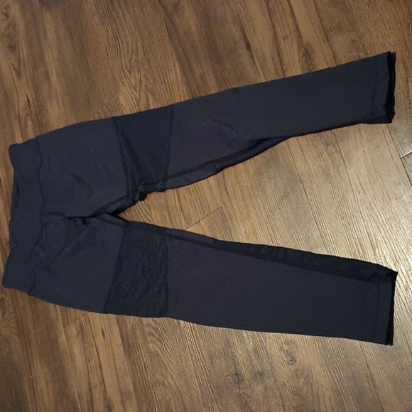 Varley Black High Waisted Skinny Sheer Mesh Panel Leggings A28 - Picture 1 of 7